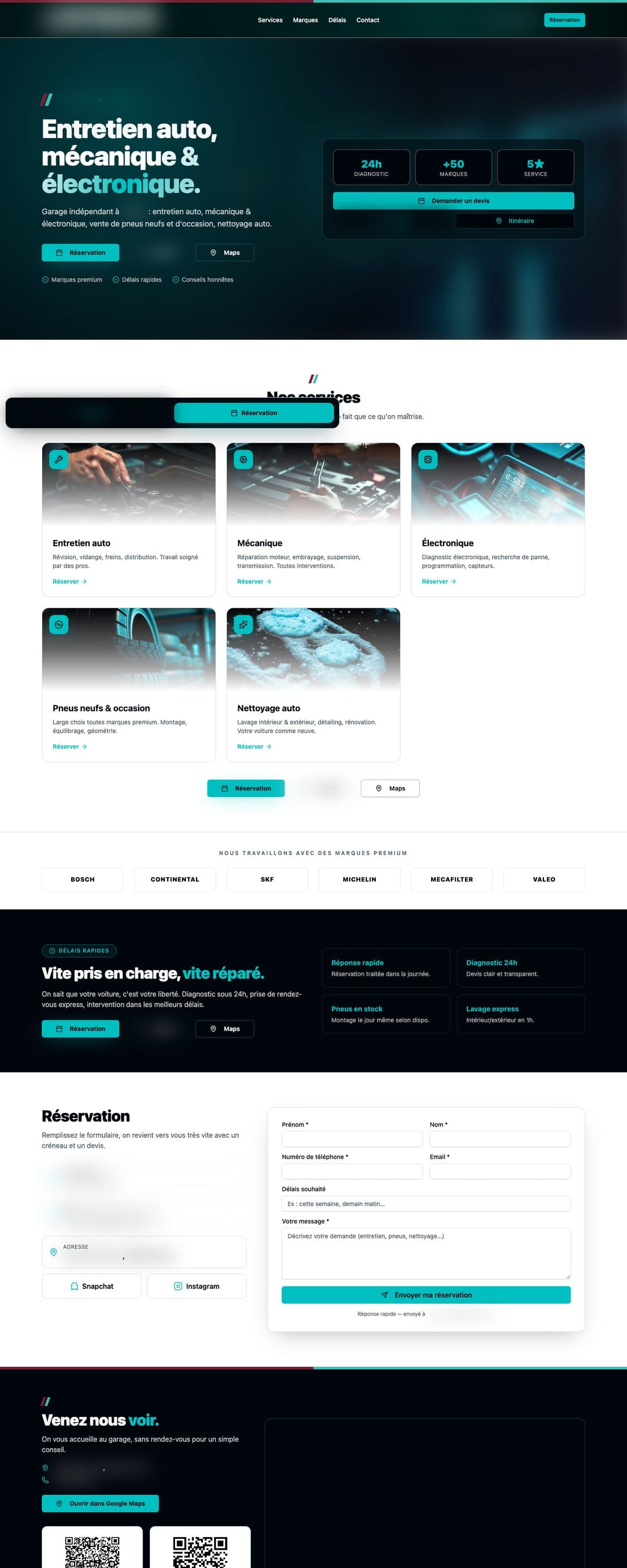 Site réalisé pour : garage automobile