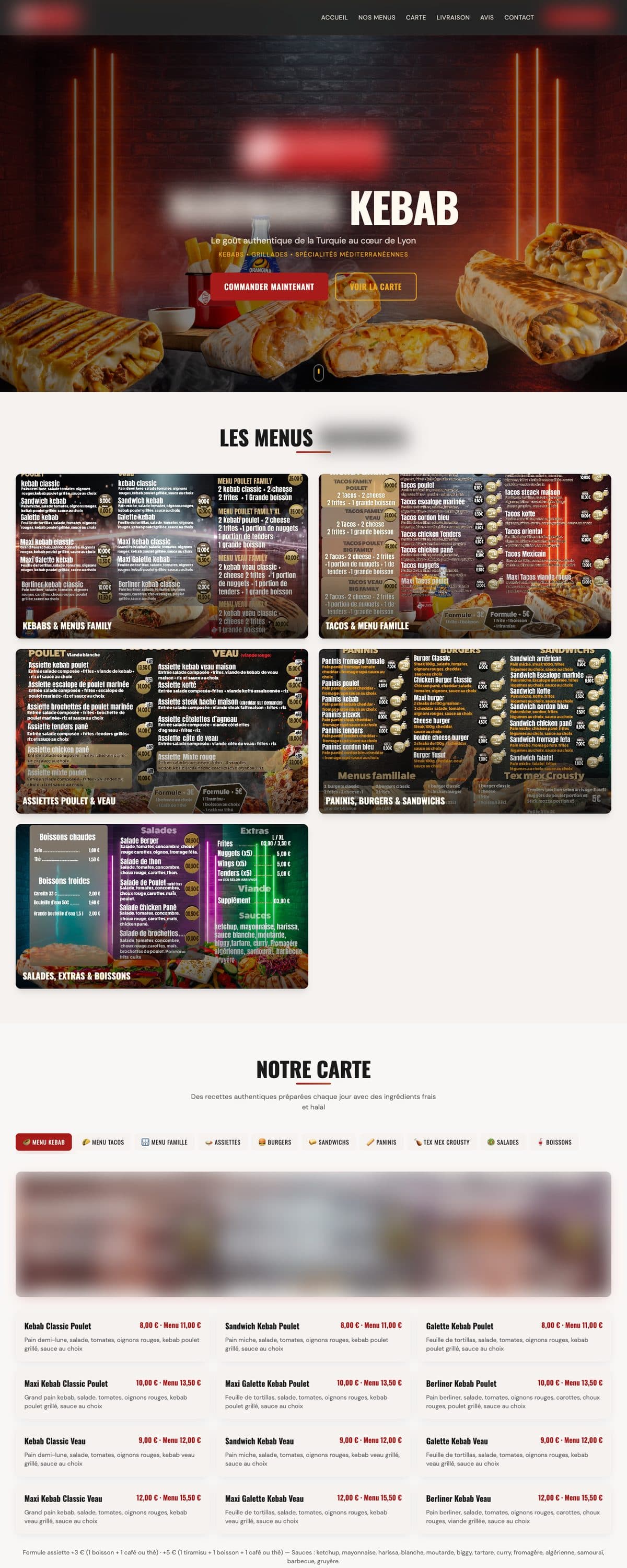 Site réalisé pour : restaurant de grillades