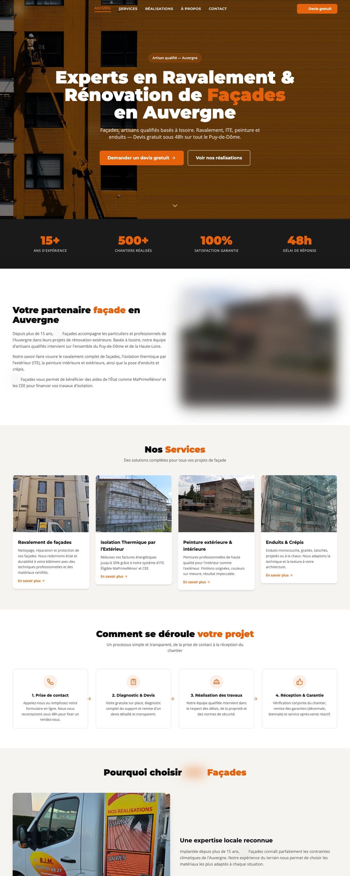 Site réalisé pour : ravalement de façades