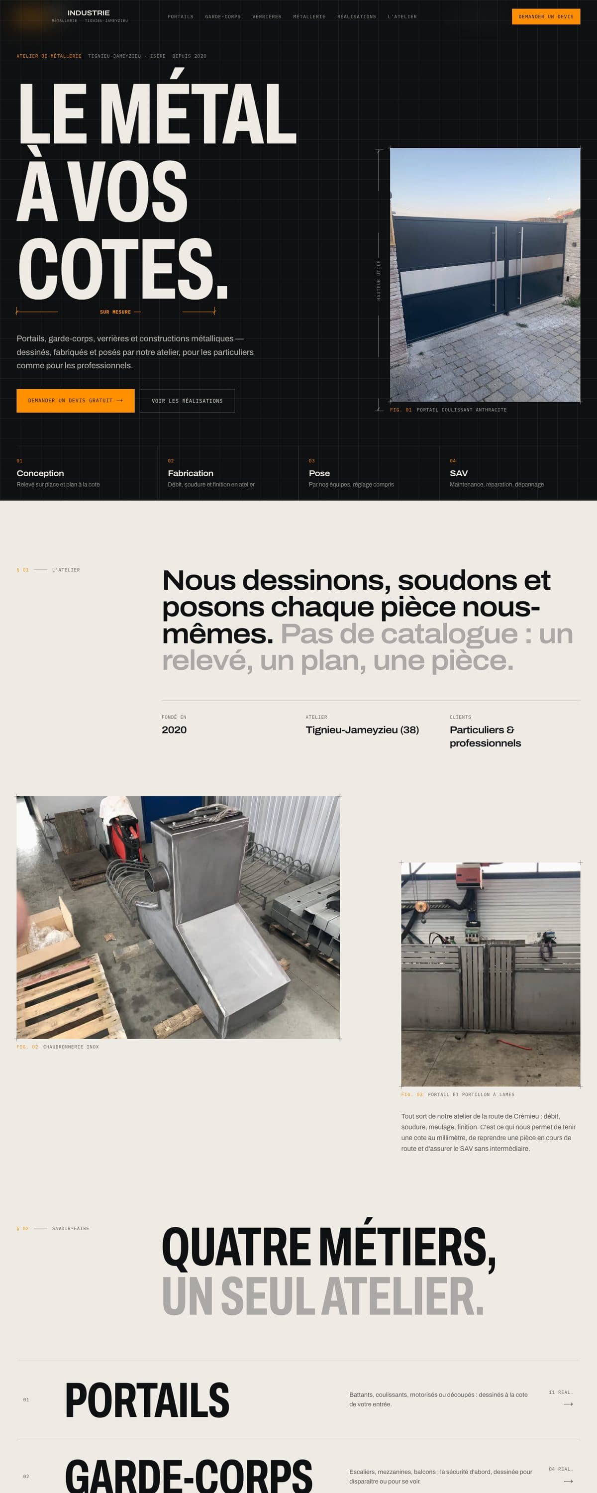 Site réalisé pour : métallier
